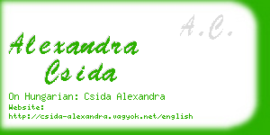 alexandra csida business card